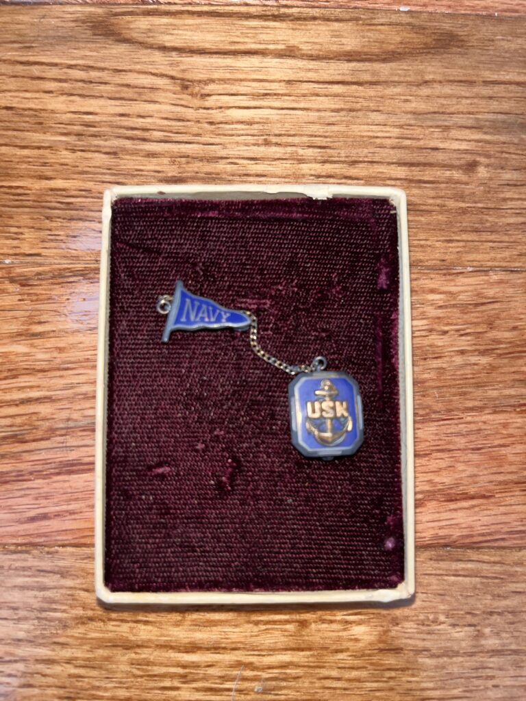 World War II Navy military memorabilia pin