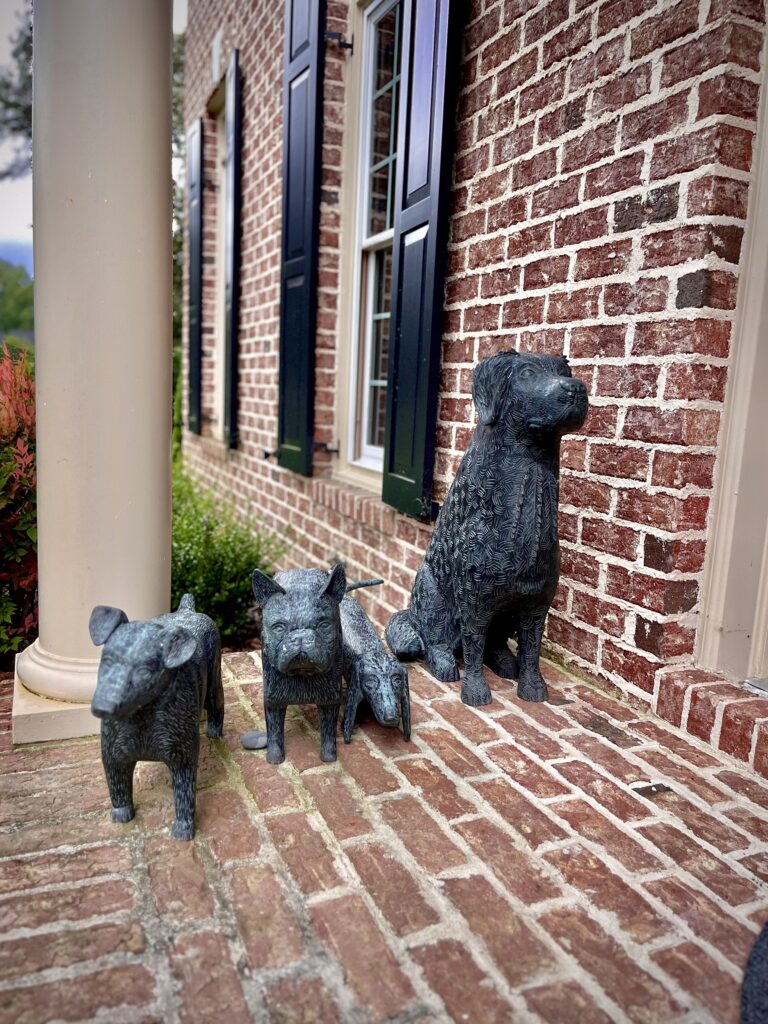 dog sculptures