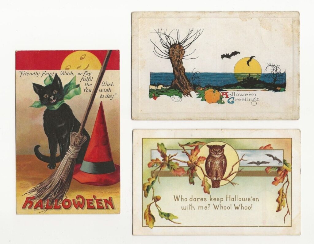 1900s Ellen Clapsaddle Halloween Postcards