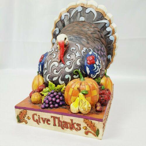 Jim Shore Thanksgiving Centerpiece turkey Give Thanks