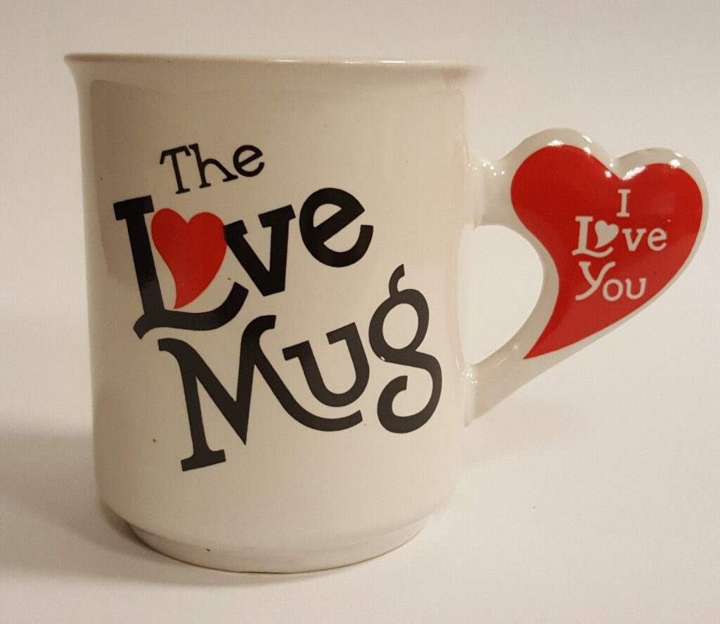 The Love Mug Valentine Anniversary Coffee Mug I Love You Handle