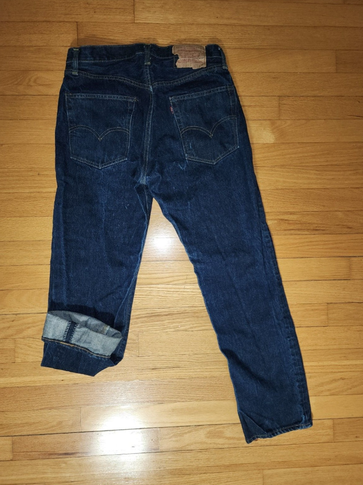 VINTAGE Levis 505 Jeans 31x29 Big Red E 1960s Talon 42 USA Pre-Care Tag